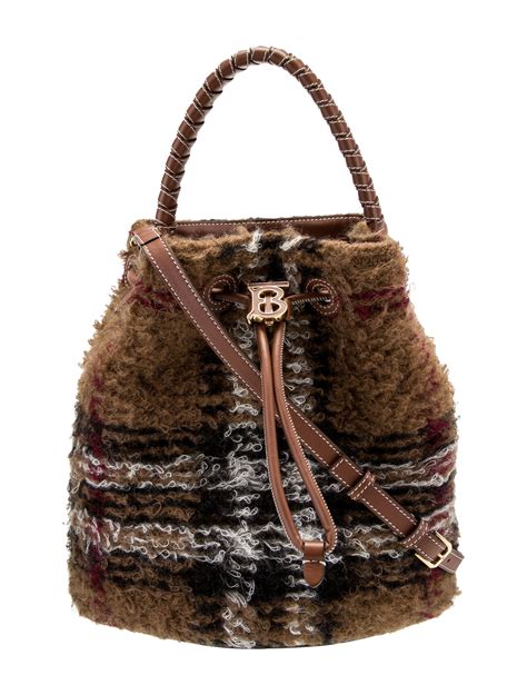 burberry mohair bucket bag|Burberry Mohair TB Bucket Bag .